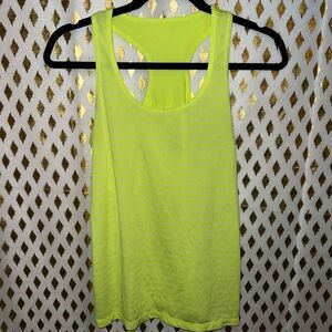 Danskin Neon yellow athletic semi fitted Tank top size S